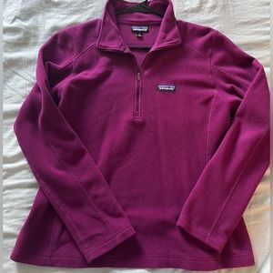 Magenta Patagonia quarter zip fleece